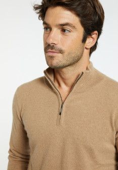 Pull col zippé en cachemire Filip 6349