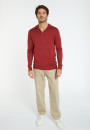Trucker neck sweater with logo in merino wool - Ryan