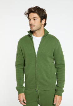 Zipped jacket in 4-ply cashmere - Balthazar