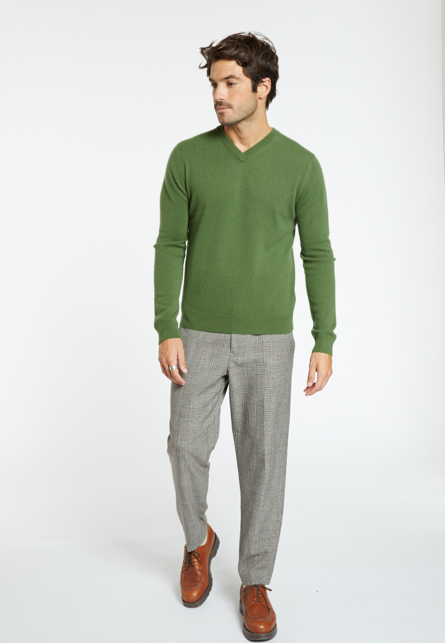 Suéter de cashmere com decote em V - Evann