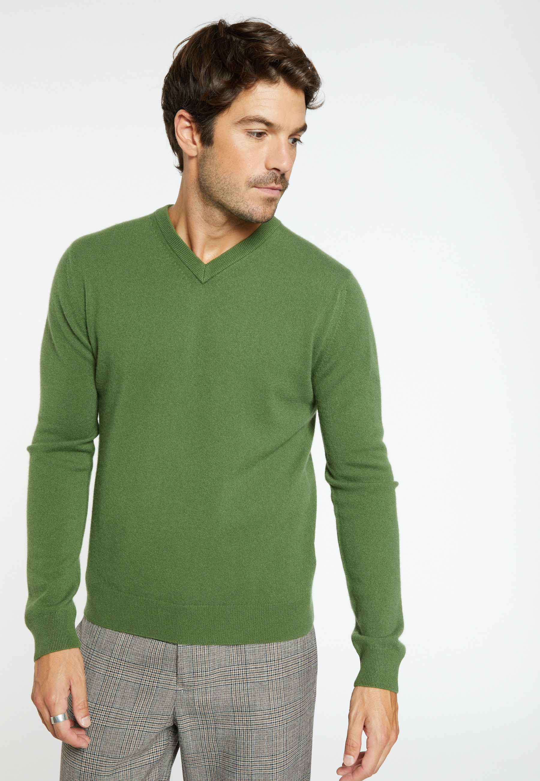 Pull col V en cachemire - Evann 8252