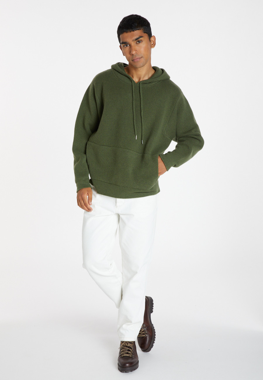 Unisex wool and cashmere hoodie - Fabio