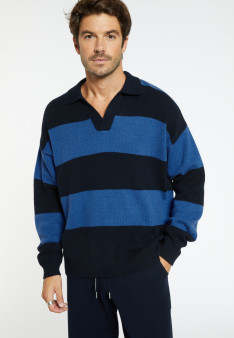 Pull col polo en laine et cachemire - Sean 8306