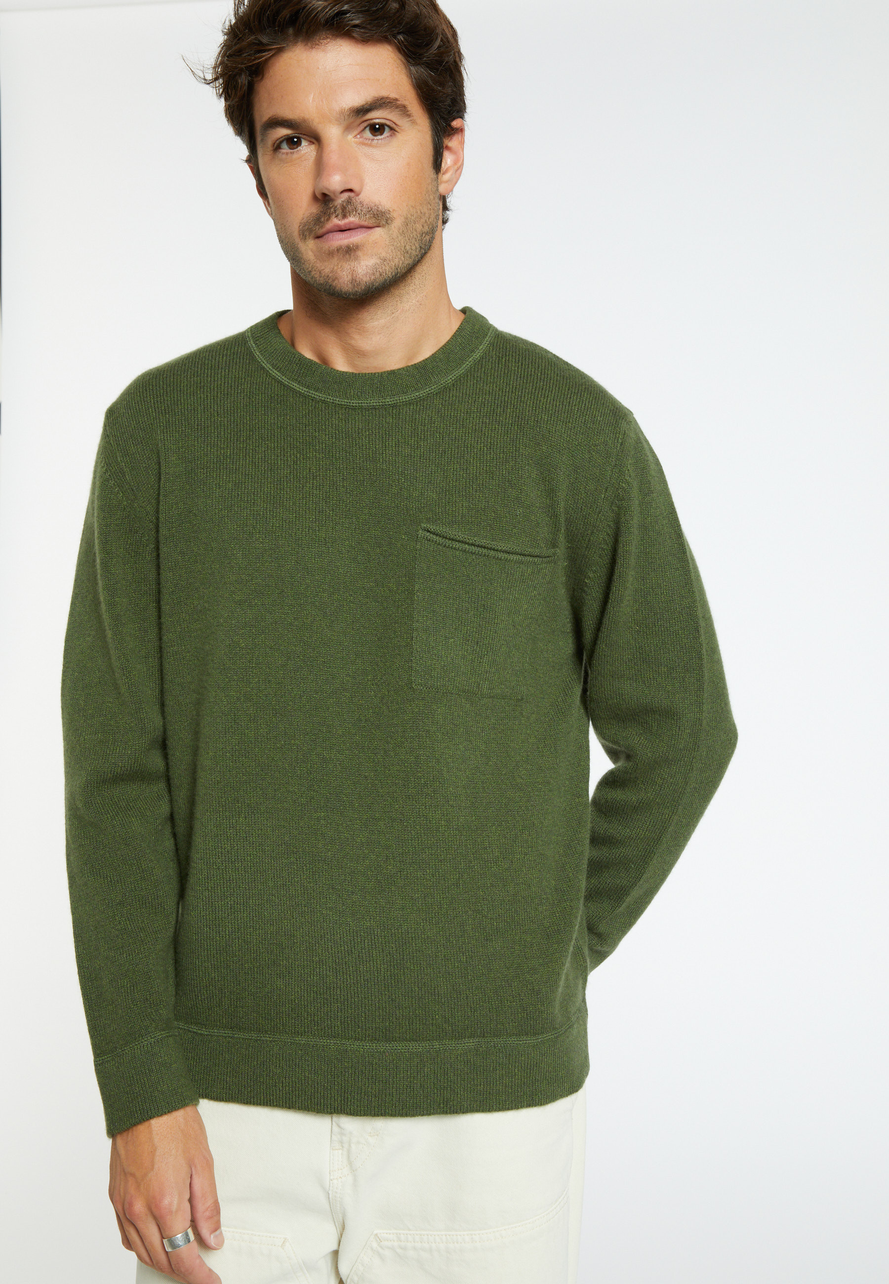 Wool and cashmere sweater with pocket - Sheridon
