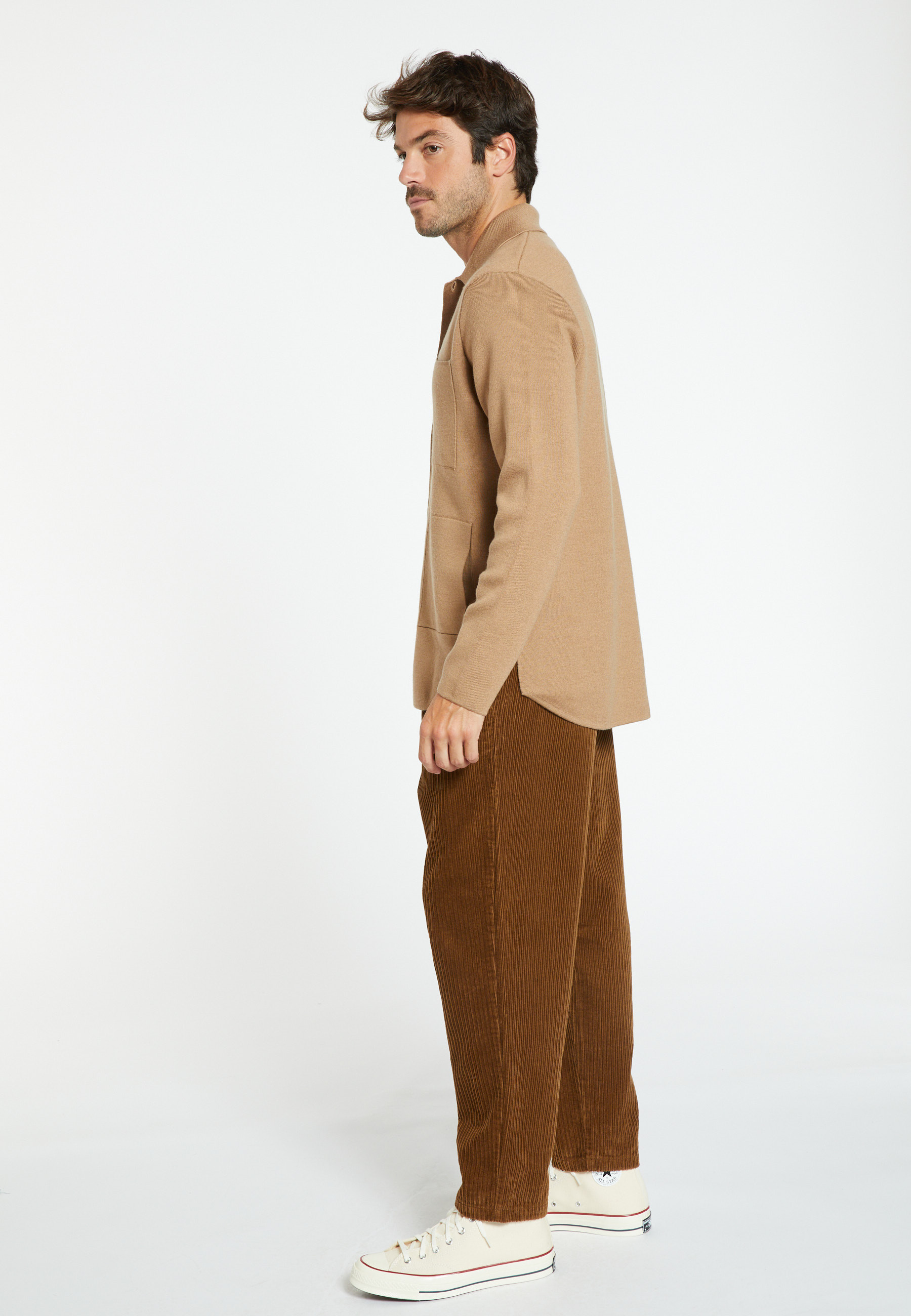 Merino wool button-down jacket - Samuel