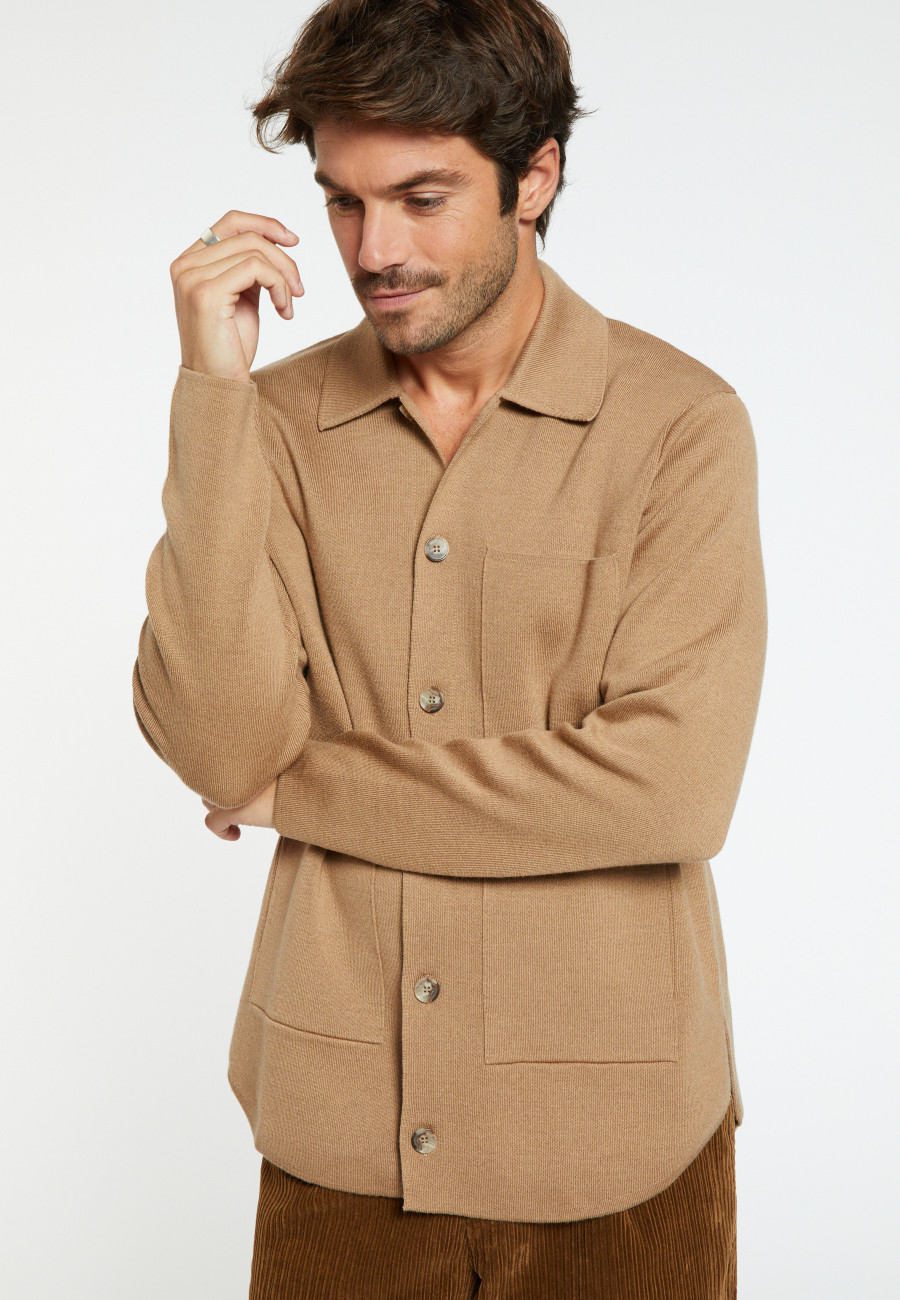 Merino wool button-down jacket - Samuel