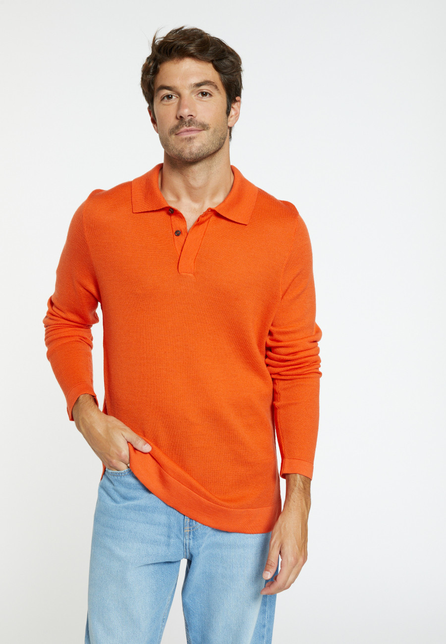 Suéter polo de lã merino - Sidney