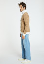 Two-tone merino wool cardigan - Silence