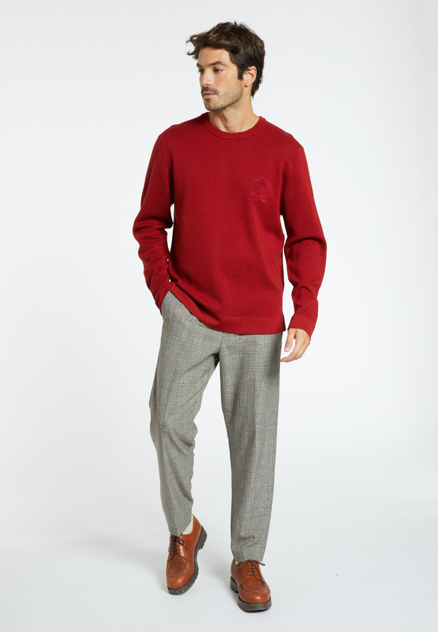 Pull en laine mérinos avec logo - Santi