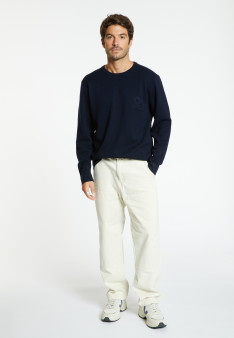 Pull en laine mérinos avec logo - Santi