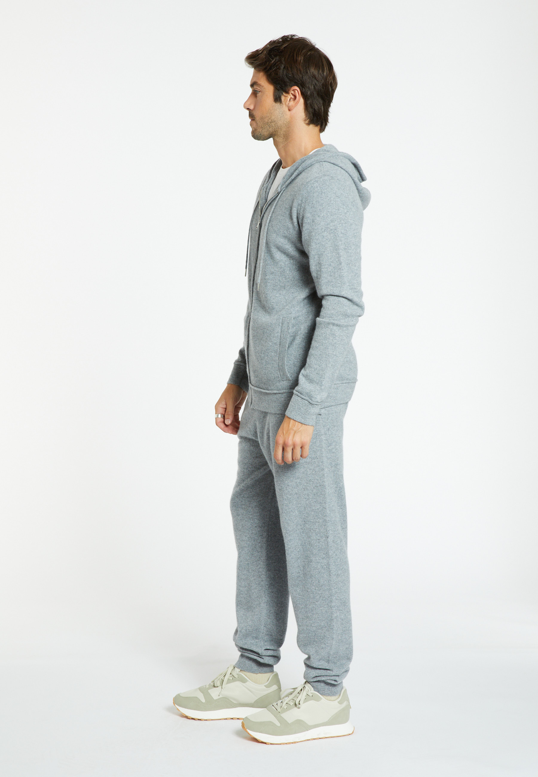 Gilet zippé capuche en cachemire - Emilien 8211