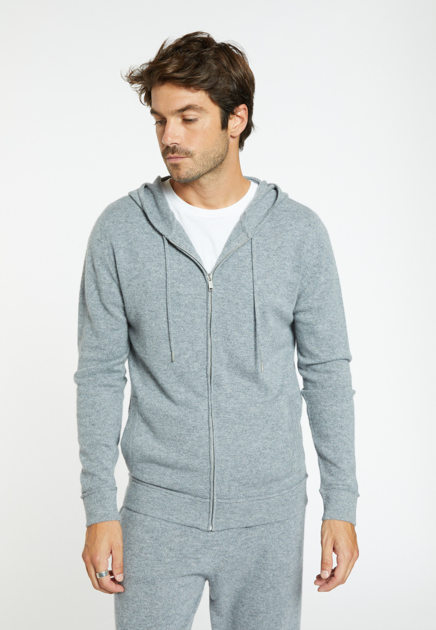 Cashmere hooded zip cardigan - Emilien