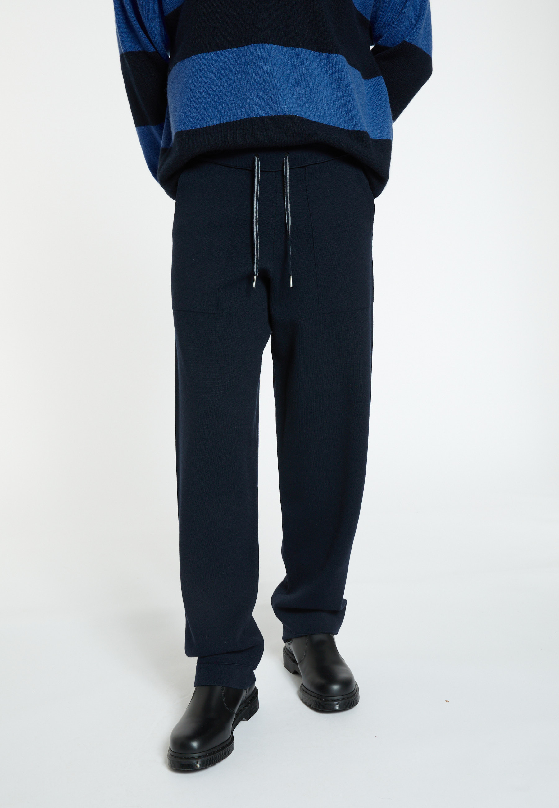 Pantalon à poches en laine mélangée - Silas