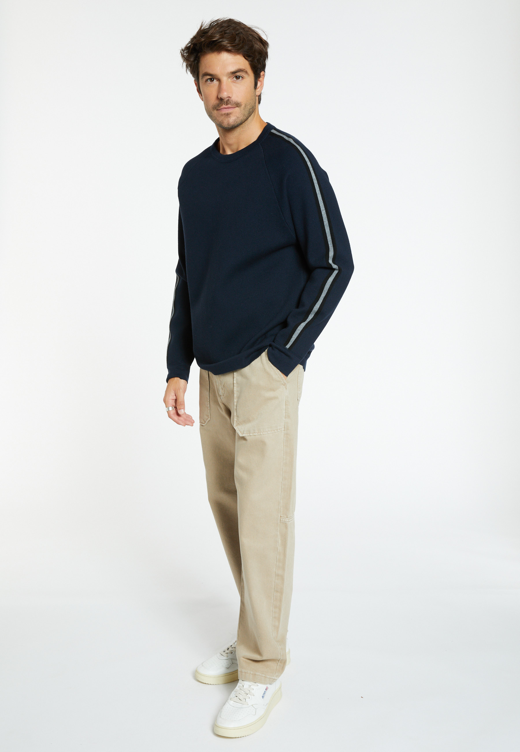 Pull tricolore laine mélangée - Sigur 8336