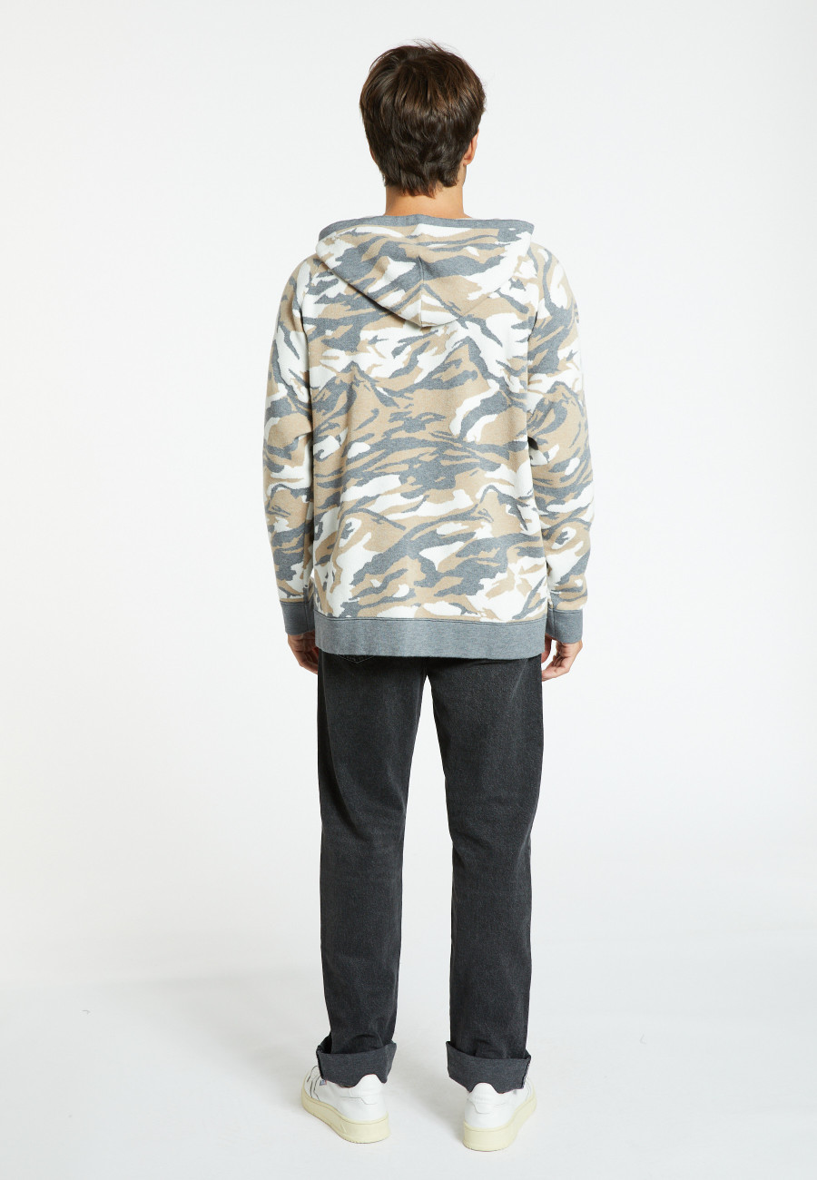 Wool blend graphic hoodie - Steele