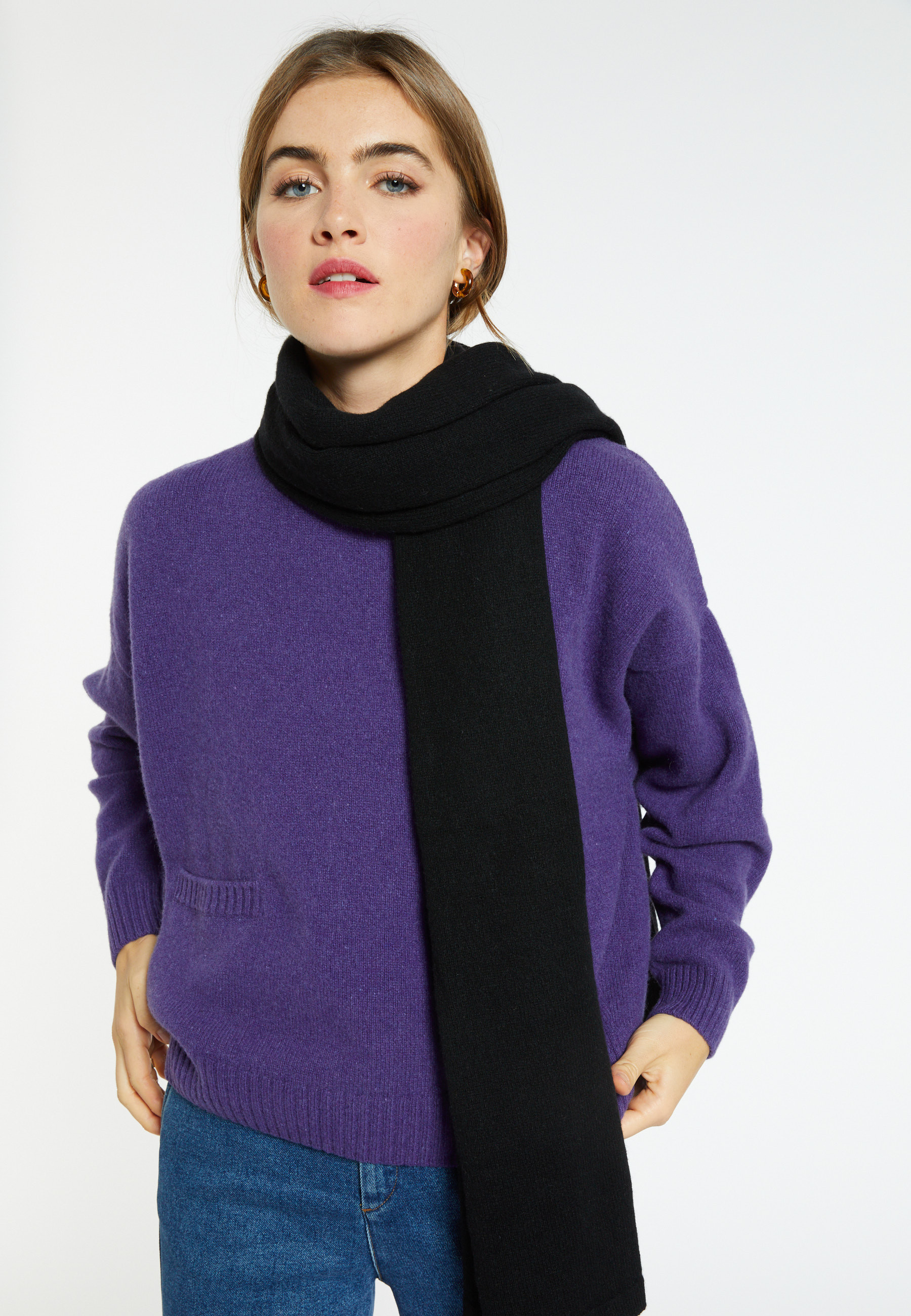 Echarpe cachemire et laine unisexe - Gabrias 8210