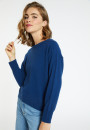 Cashmere round neck sweater with hammer armholes - Bree