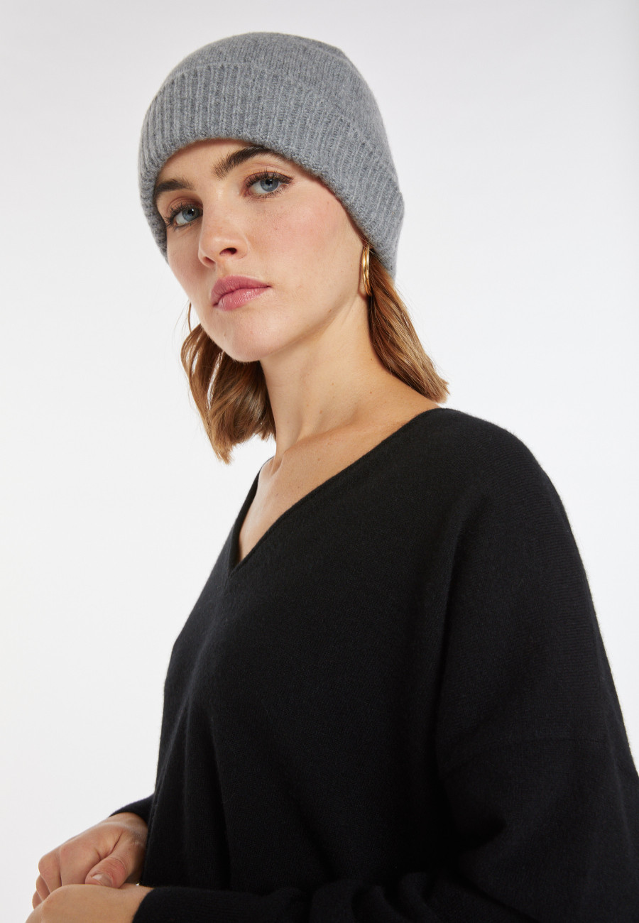 Gorro unissex de cashmere e lã - Gad