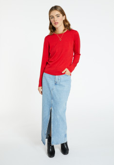 Pull col rond en laine mérinos - Berenice