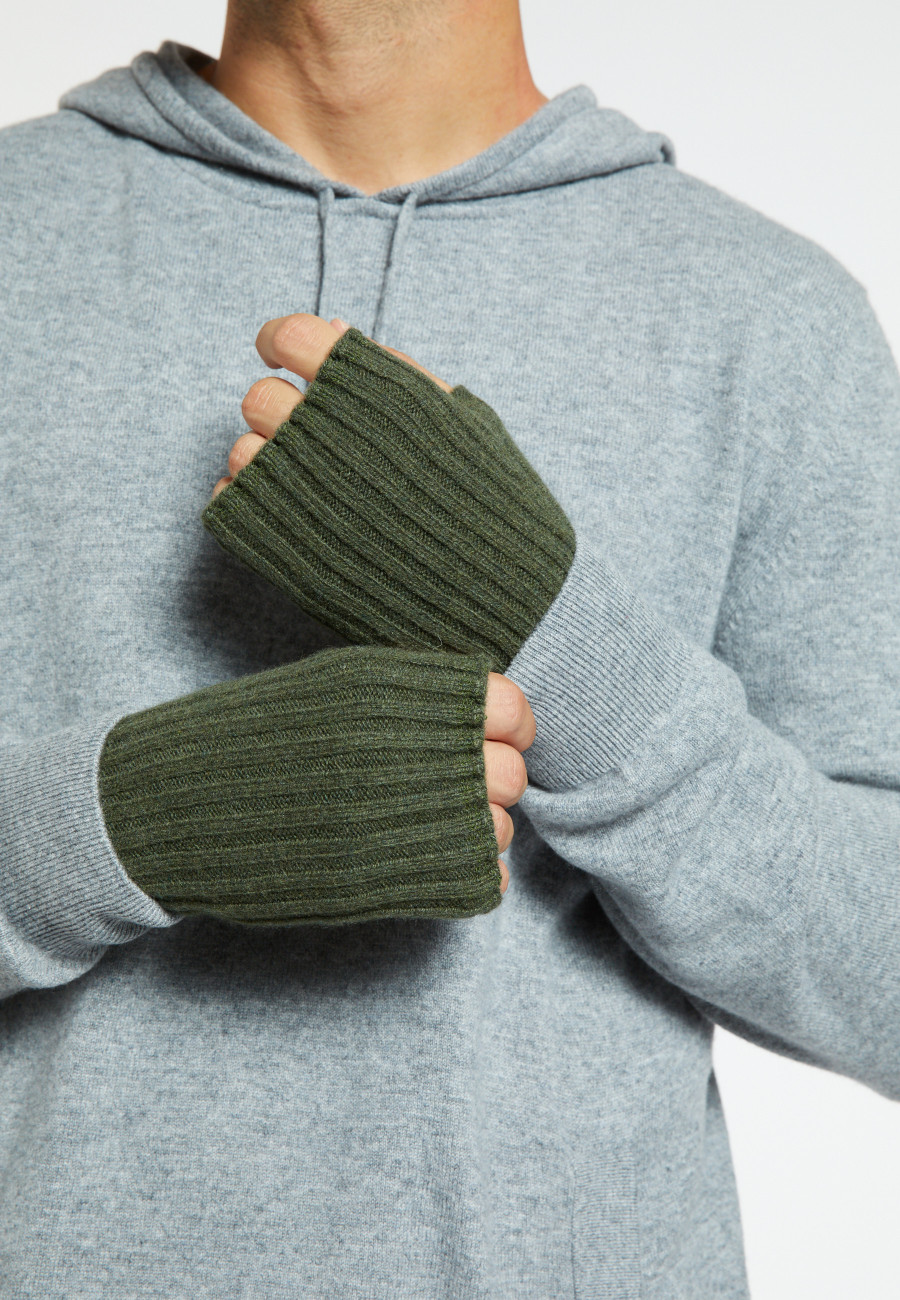 Unisex cashmere and wool mittens - Glenn