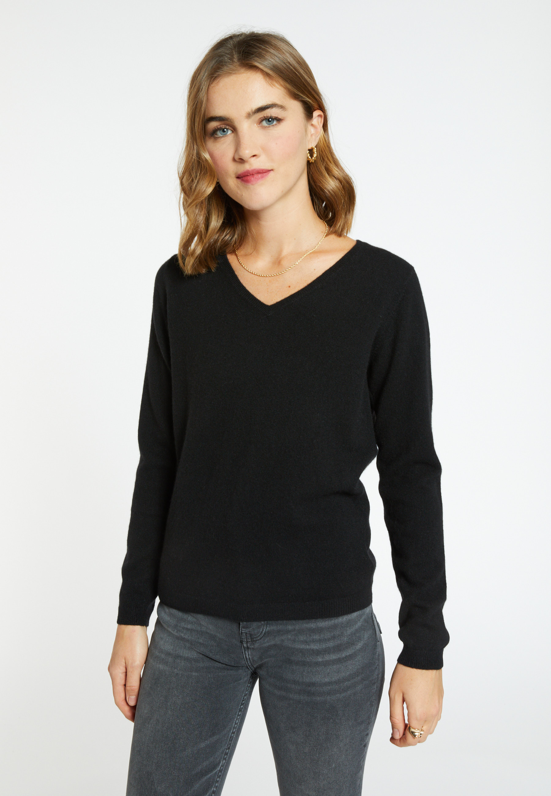 Pull col V en cachemire - Bijou
