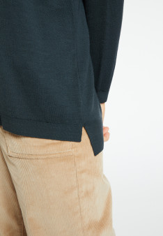 Pull à fentes col v en laine - Bernice 7002 arome - 82 Ecru