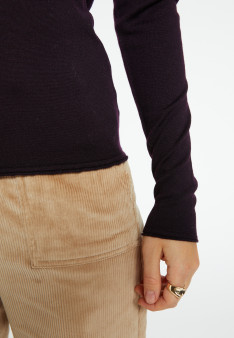 Pull ras du cou femme Bourse 6191 Clochette - 16 Violet clair