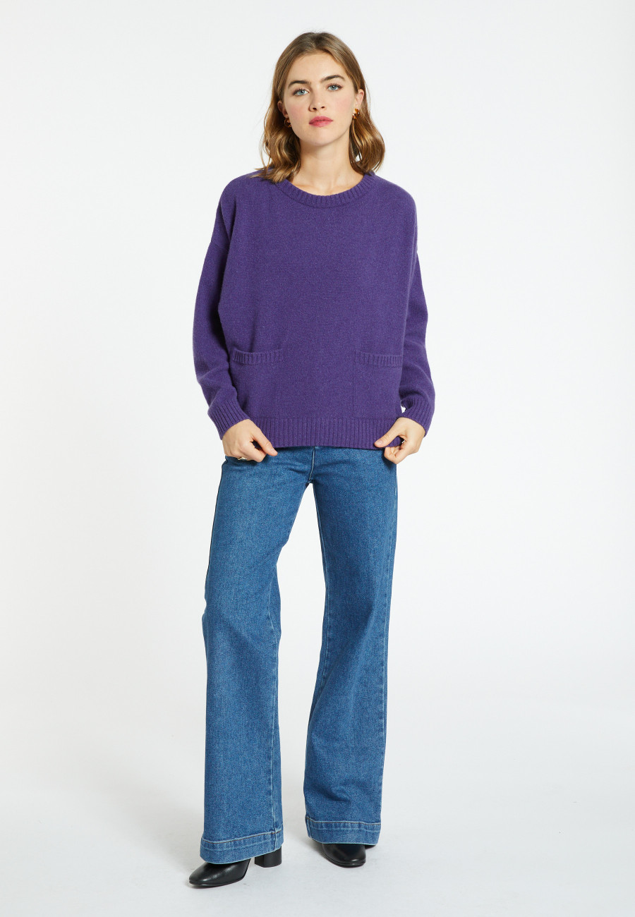 Pull ample à poches en cachemire et laine - Davina 8290