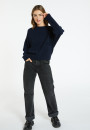 Loose-fitting cashmere and wool sweater with pockets - Davina