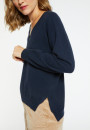 Cashmere V-neck sweater with slits - Barnabe