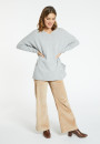 Oversize V-neck sweater buttoned back - Binta