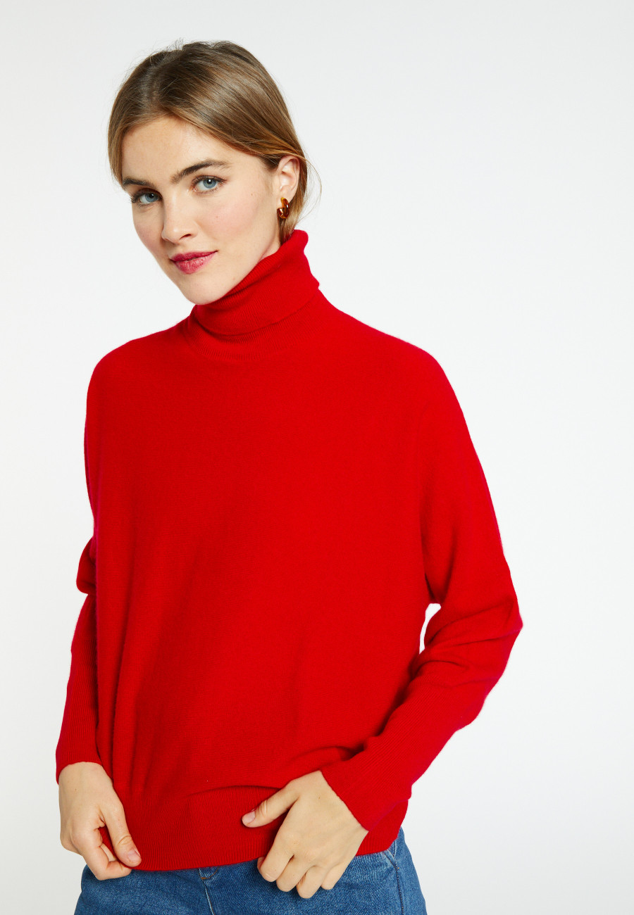 Pull chauve souris col roulé - Bob 6660 cannelle - 89 Moutarde