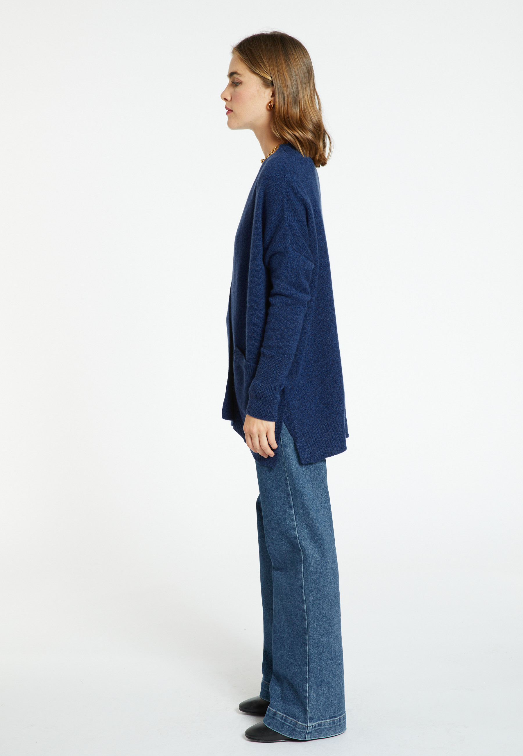 Long gilet laine et cachemire - Cabery 8241