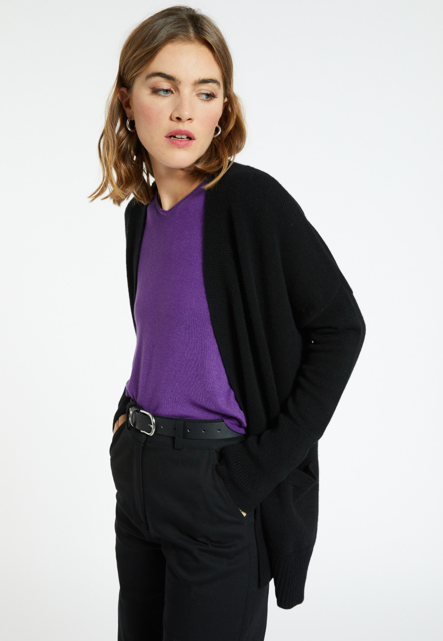 Cardigan longo de lã e cashmere - Cabery