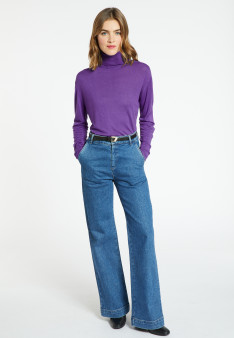 Bamboo cashmere turtleneck t-shirt - Aerio