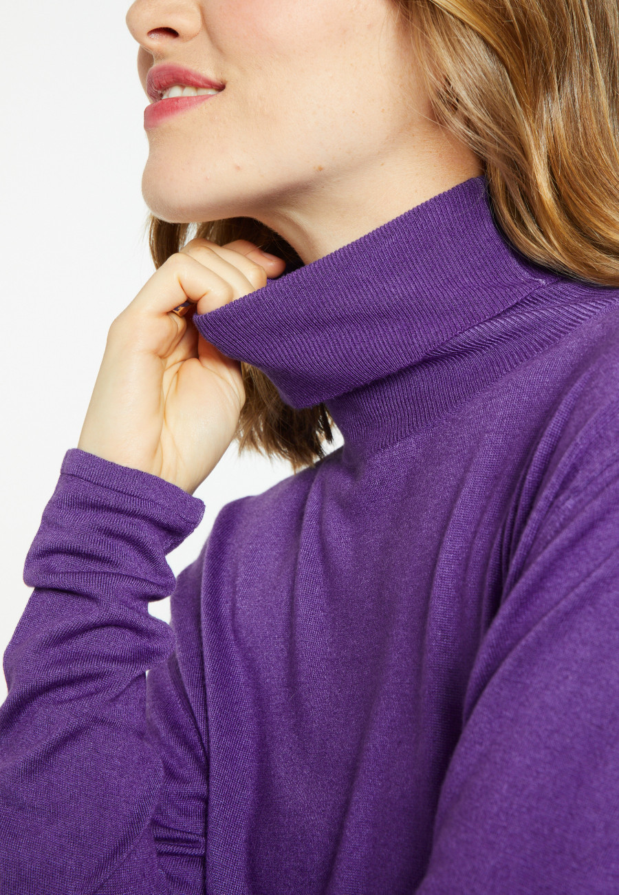 Bamboo cashmere turtleneck t-shirt - Aéris