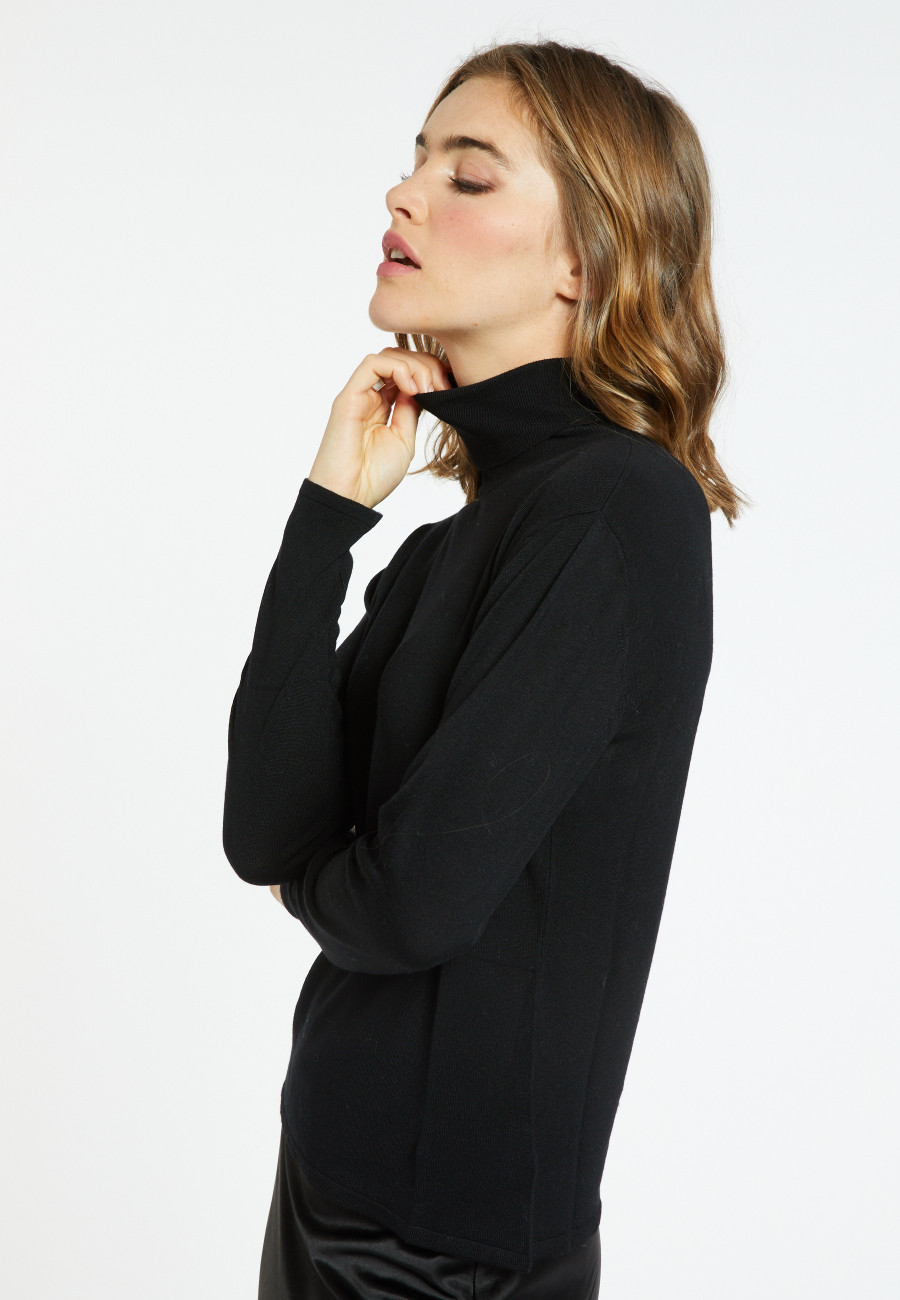 Bamboo cashmere turtleneck t-shirt - Aéris
