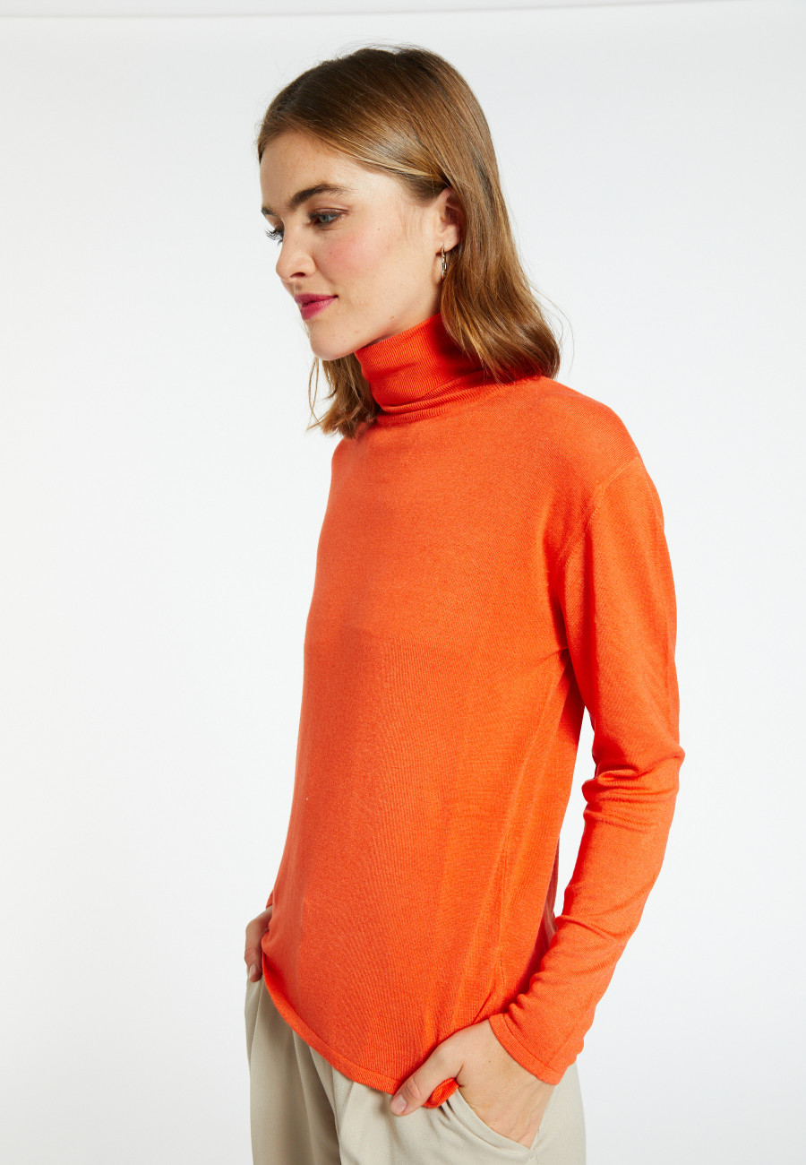 Bamboo cashmere turtleneck t-shirt - Aéris