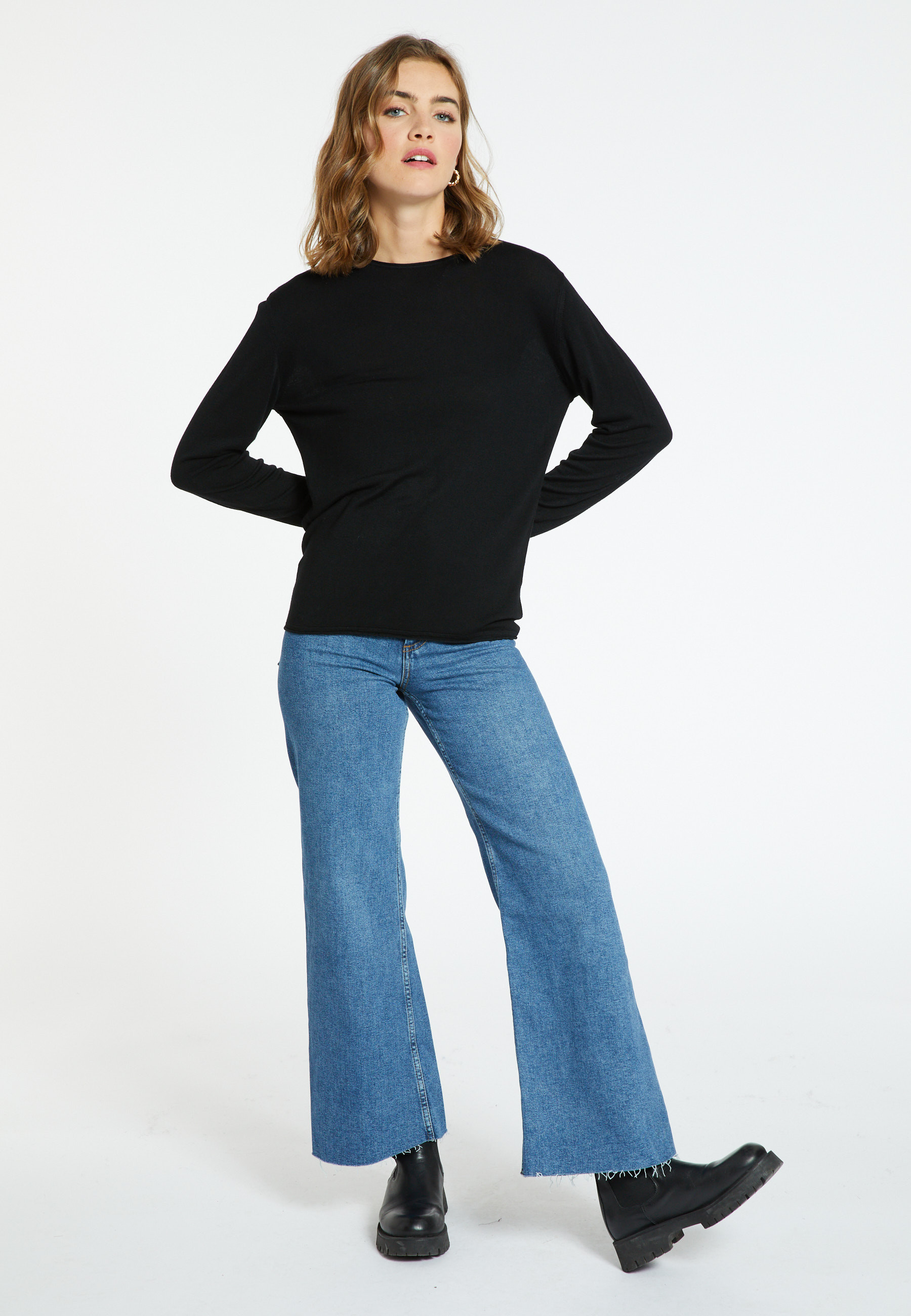 T-shirt col rond en bambou cachemire - Aelia 8210