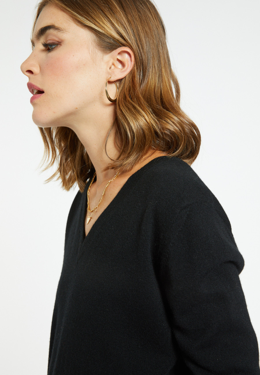 Suéter de cashmere com decote em V - Abel