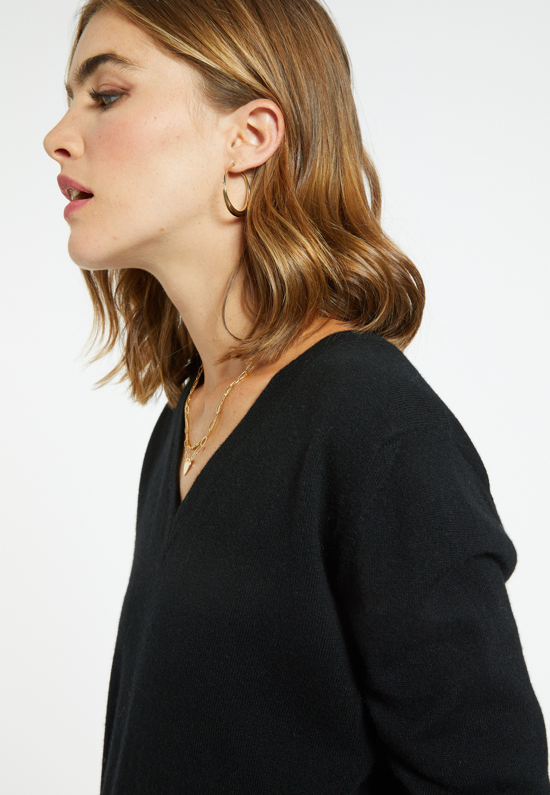 Pull col V en cachemire - Abel 8210