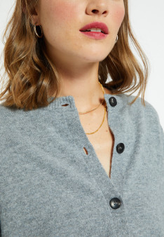 Cardigan boutonné en cachemire - Ari 8211