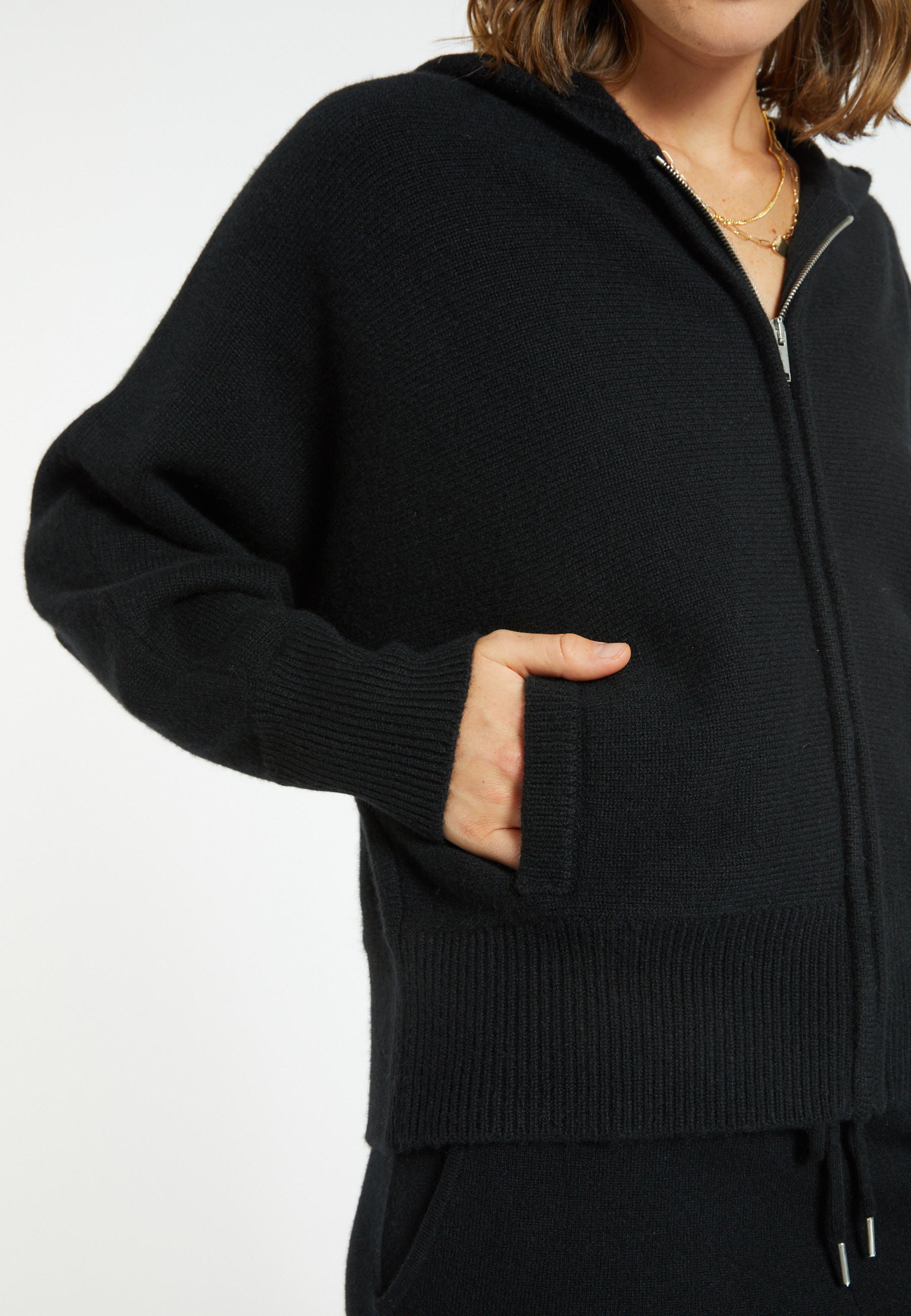 Zipped cashmere cardigan - Gabin