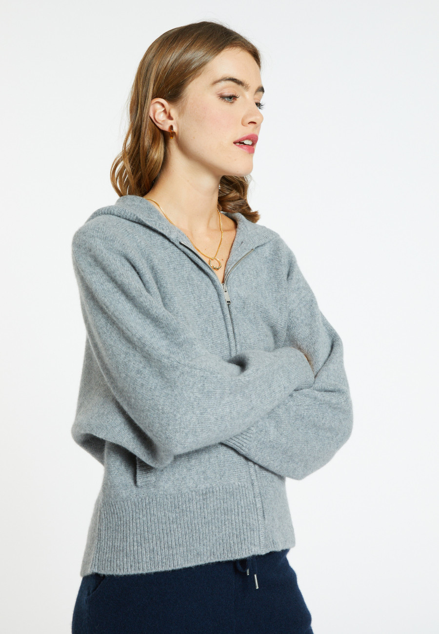 Zipped cashmere cardigan - Gabien