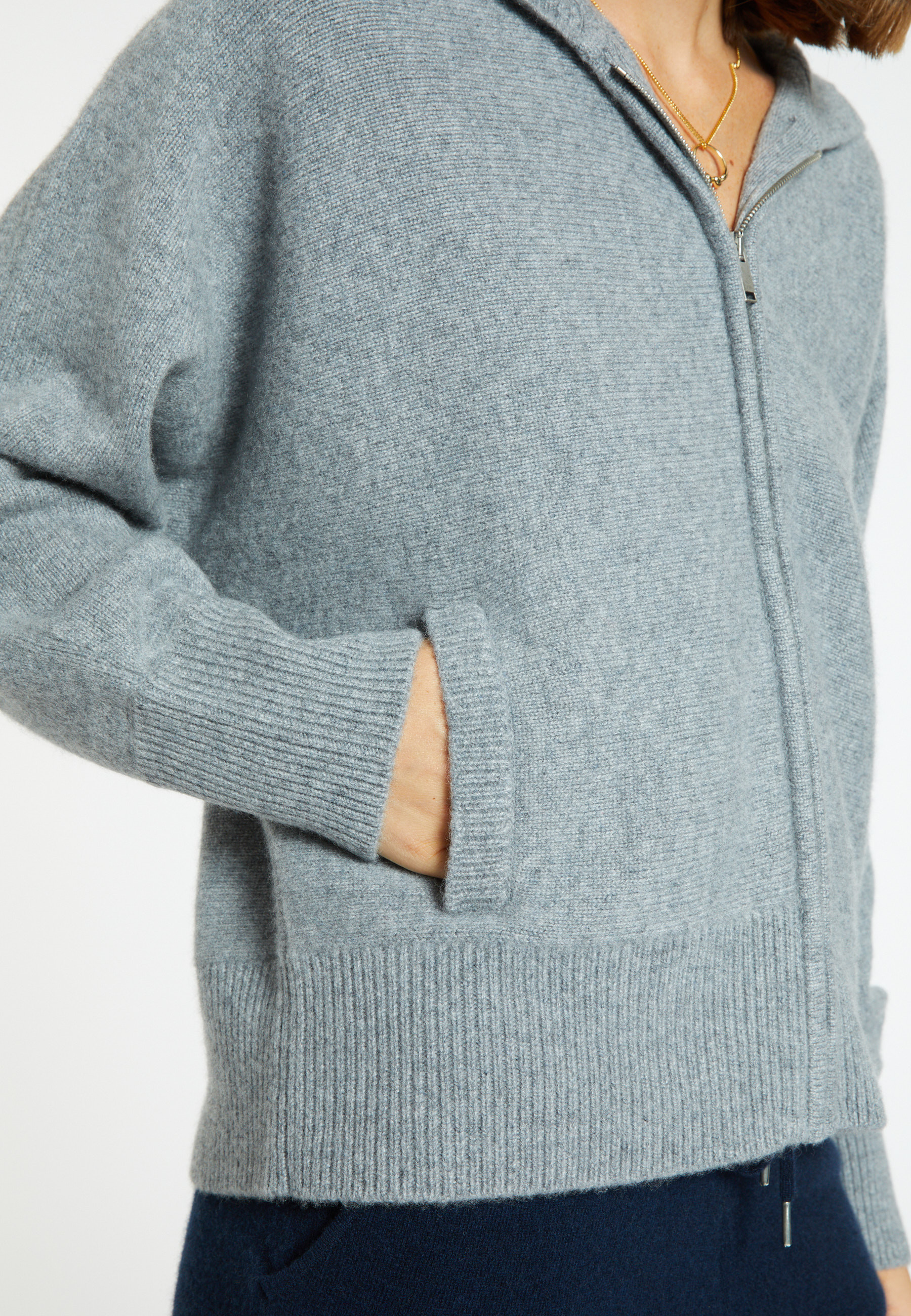 Zipped cashmere cardigan - Gabin