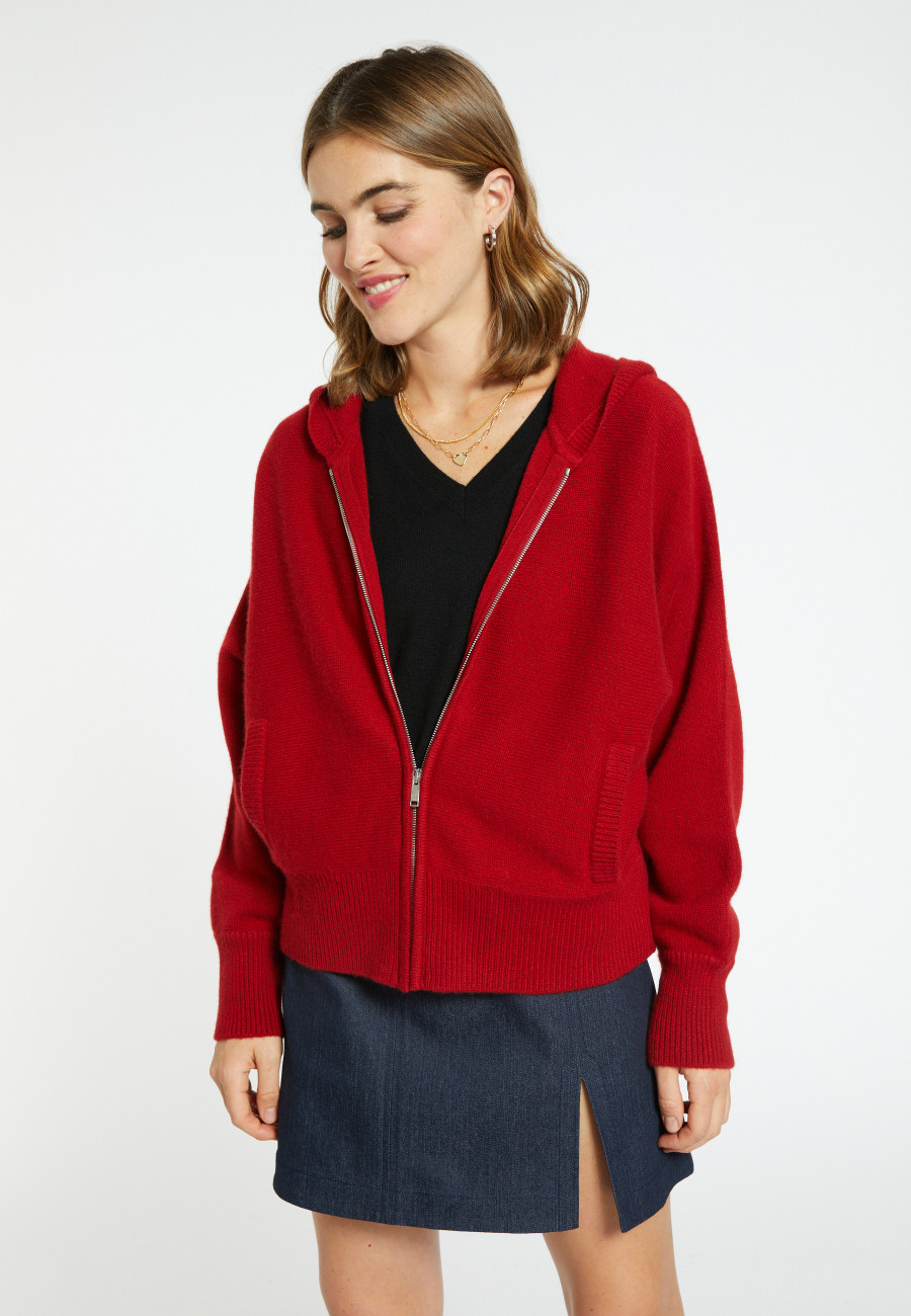 Colete de cashmere com zíper - Gabien