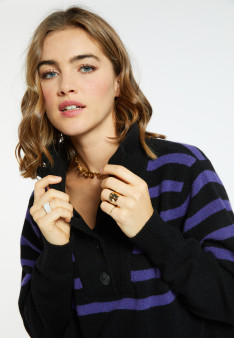 Cashmere and wool button-down sweater - Carmella