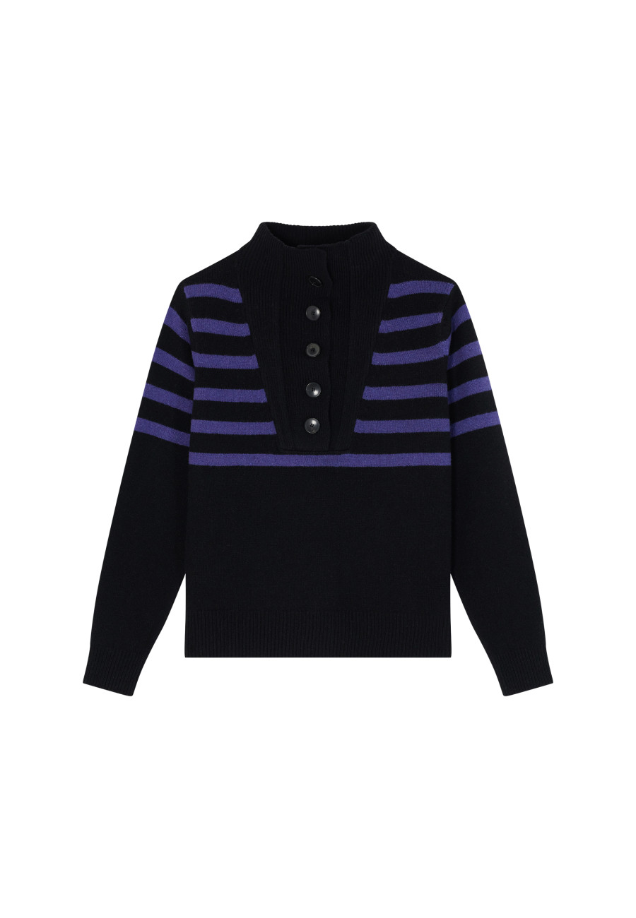 Cashmere and wool button-down sweater - Carmella