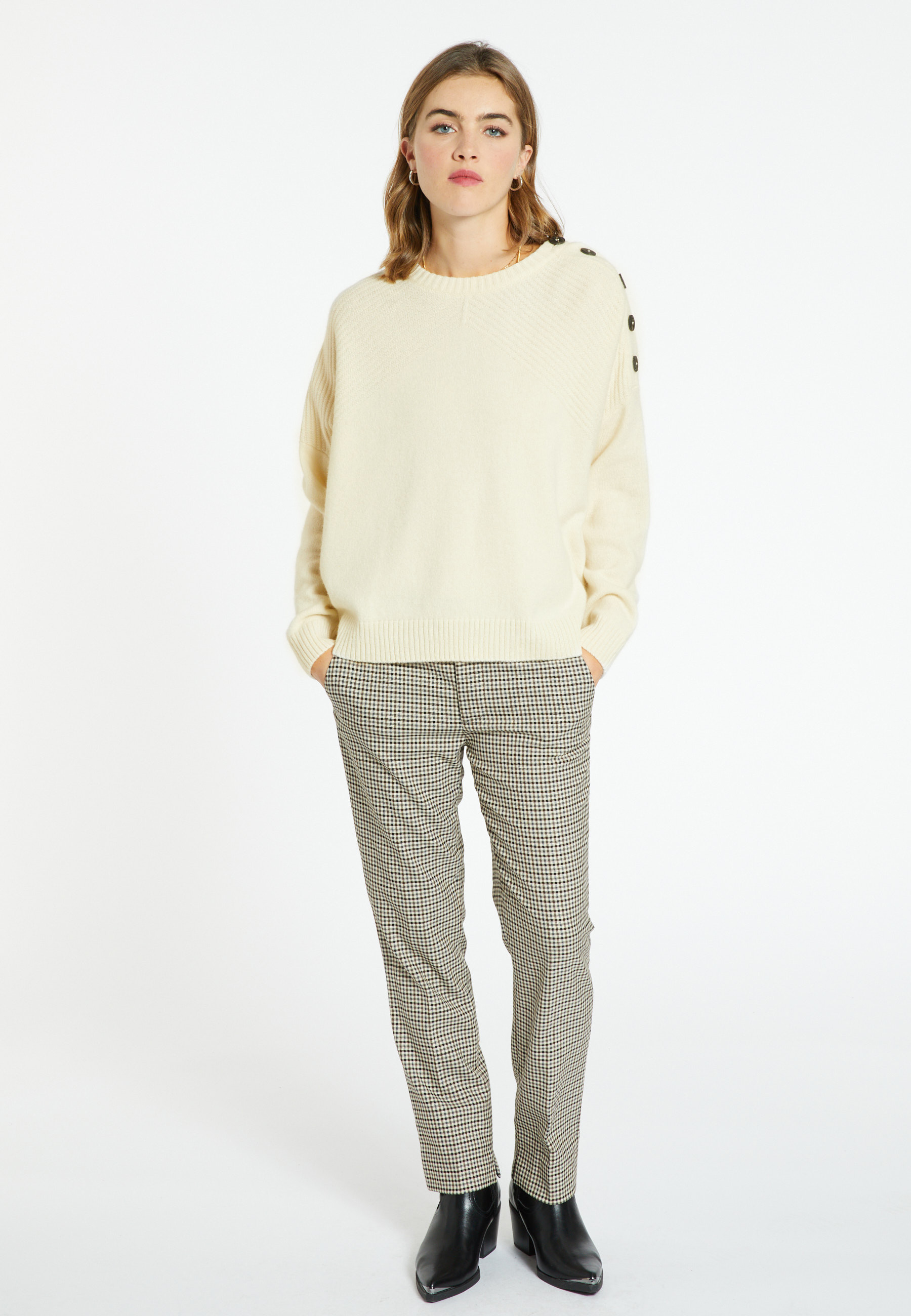 Wool and cashmere button-down sweater - Charlie