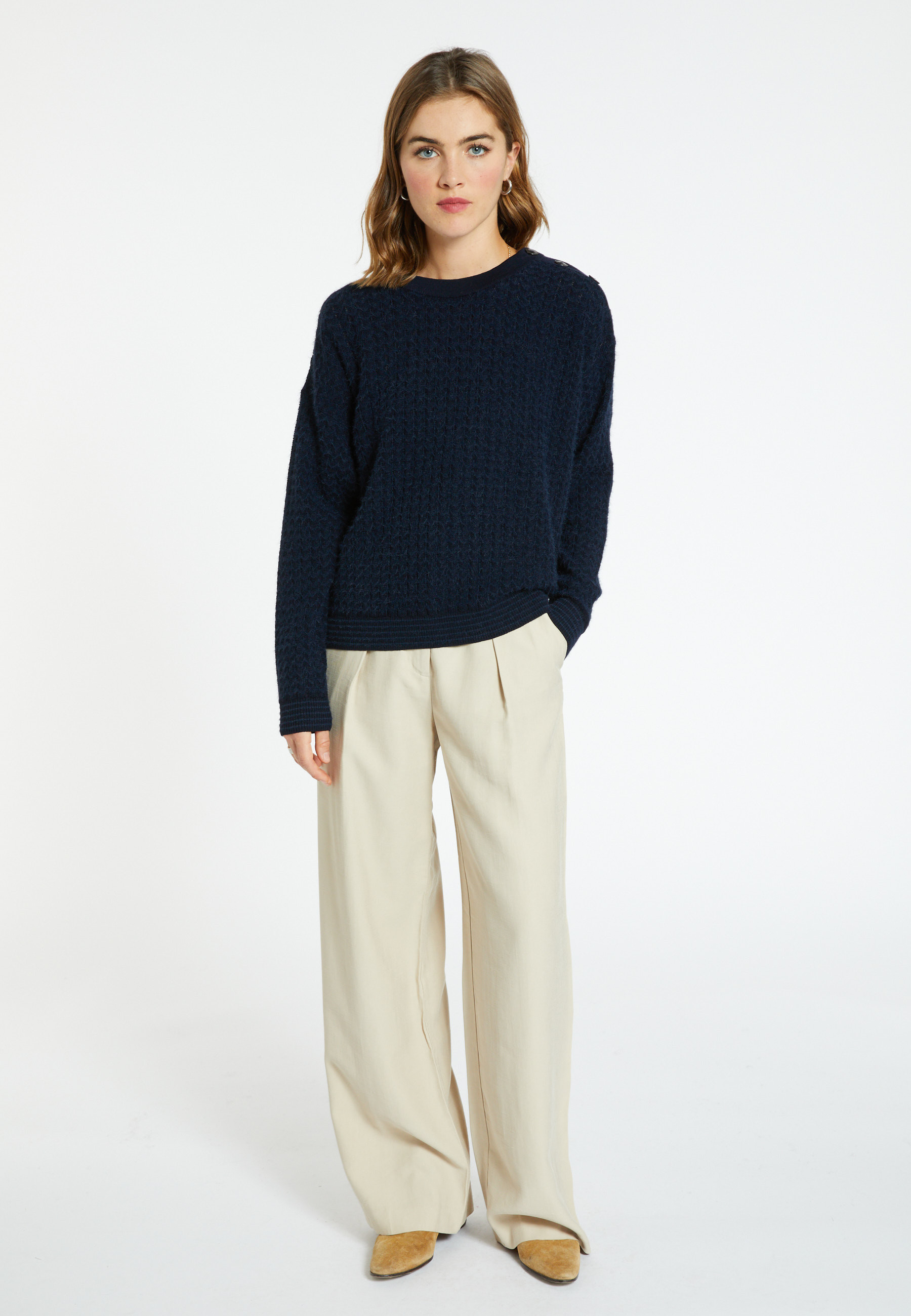 Merino wool chevron sweater - Coralise